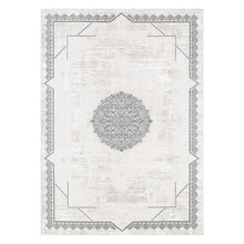 Cream & Grey Lori Medallion Rug