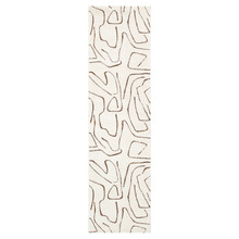 Cream & Brown Kezia Modern Lines Rug