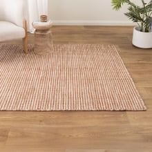 Copper & Beige Skandi Hand-Woven Wool Rug