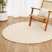 Ivory Camia Hand-Loomed Wool Round Rug