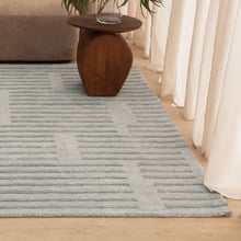 Miraan Striped Hand-Tufted Wool-Blend Rug
