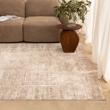 Toffee Cream Sola Distressed Rug