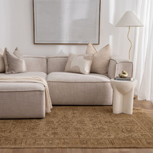 Heritage Monochrome Distressed Border Rug