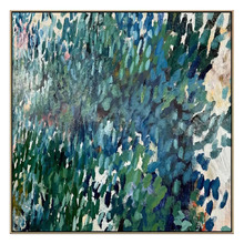 Green Scales Oak Framed Canvas Wall Art