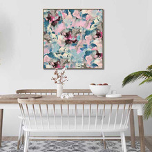 Blushing Sky Oak Framed Canvas Wall Art