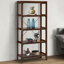 Dark Timber Morrison 5 Tier Bookcase