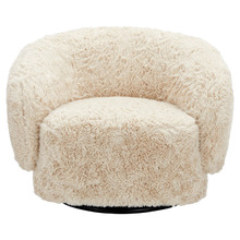 Dancho Faux Fur Swivel Armchair