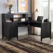 Rylee L-Shaped Desk with Hutch