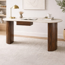 Callie Travertine-Look Writing Desk