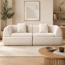 Layra 2 Seater Boucle Compressed Modular Sofa