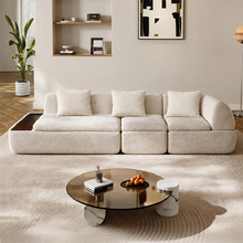 Layra 4 Seater Boucle Compressed Modular Sofa with Chaise