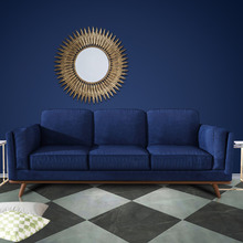 Navy Brooklyn 3 Seater Velvet Sofa