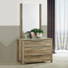 Alexa Rustic 3 Drawer Dresser & Mirror