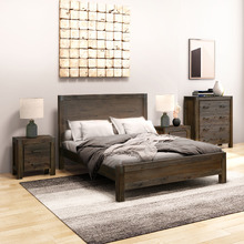 4 Piece Chocolate Belmont Bedroom Set