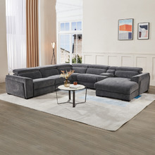 Mikail 5 Seater Recliner Sofa with Right Chaise