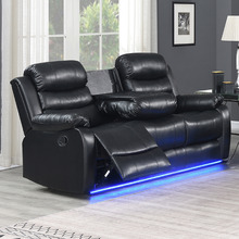 Wilbur 3 Seater Faux Leather Recliner Sofa