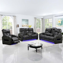 Frederick 6 Seater Faux Leather Recliner Sofa & Armchair Set