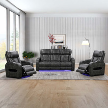 Frederick 5 Seater Faux Leather Recliner Sofa & Armchair Set