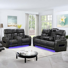 Frederick 5 Seater Faux Leather Recliner Sofa Set