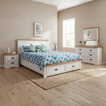 4 Piece Melissa Pine Wood Bedroom Furniture Set