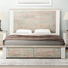 Eunice Pine Wood Bed Frame with Underbed Drawers