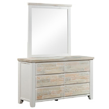 Eunice Pine Wood Drawer Chest with Mirror
