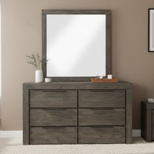 Jessie Pine Wood Drawer Chest with Mirror