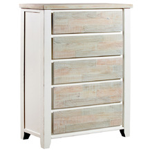 Eunice Pine Wood 5 Drawer Chest