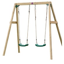 Double Wooden Swing Set