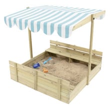 Plum Wooden Sandpit with Canopy