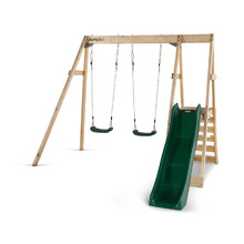 Tamarin Wooden Double Swing Set with Slide