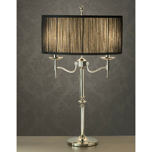 76cm Stanford 2 Light Nickel Table Lamp - Black