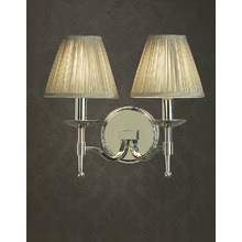 Stanford 2 Light Nickel Wall Lamp - Shimmer Grey
