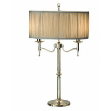 76cm Stanford 2 Light Nickel Table Lamp - Shimmer Grey