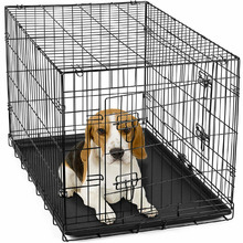 Dog Collapsible Crate ABS Tray in Black