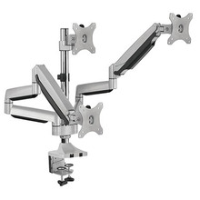 Grey Ergovida Gas Spring Triple Monitor Arm