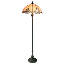 Memphis Resin & Tiffany Glass Floor Lamp