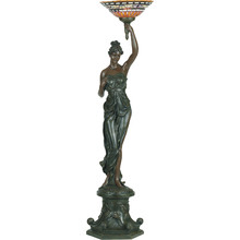 Greek Goddess Torchiere Tiffany Floor Lamp