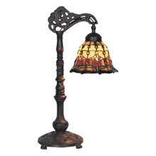 Tulip Resin Gooseneck Tiffany Table Lamp