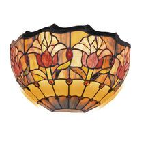 Tulip Tiffany Leadlight Flush Mount Wall Light