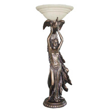 Lady Flight Art Deco Torchiere Table Lamp