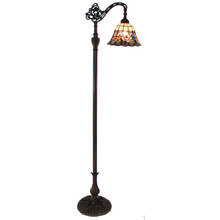 Chandell Stained Glass Armed Floor Lamp