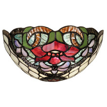 Alicia Tiffany Leadlight Flush Mount Wall Light