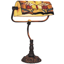 Tulip Glass Swivel Tiffany Bankers Lamp