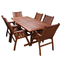 7 Piece Santa Maria Outdoor Dining Table & Chair Set
