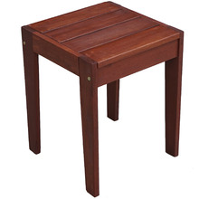 Lazio Shorea Wood Outdoor Stool