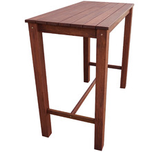 Patio Shorea Wood Outdoor Bar Table