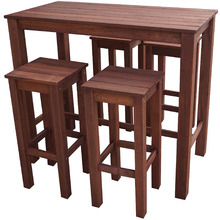 4 Seater Patio Outdoor Bar Table Set