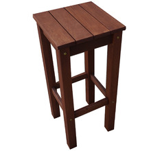 78cm Patio Shorea Wood Outdoor Barstool