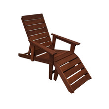 Lazio Shorea Wood Deck Chair with Footstool